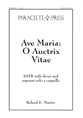 Ave Maria O Auctrix Vitae SATB choral sheet music cover